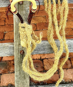 Toprail Futurity Crossover Headstall With Bosal & Hair Macate Reins
