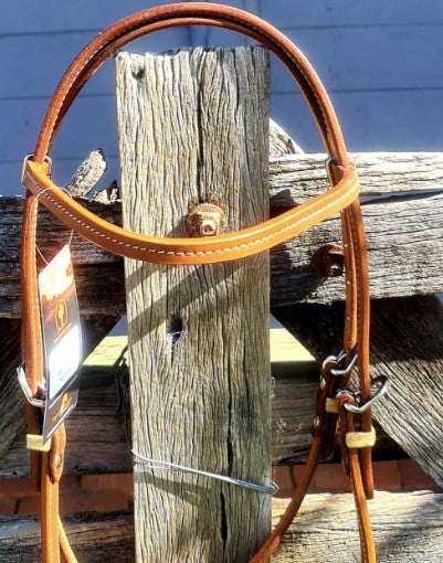 TOPRAIL HARNESS LEATHER RAWHIDE BRIDLE
