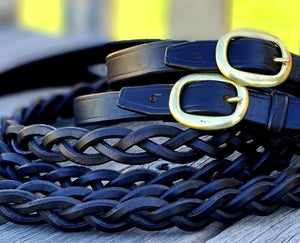 TOPRAIL SECRET PLAIT HAND STITCHED LEATHER SHOW REINS