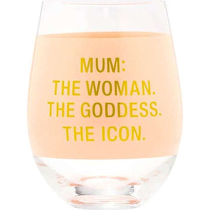 WINE GLASS - MUM THE ICON