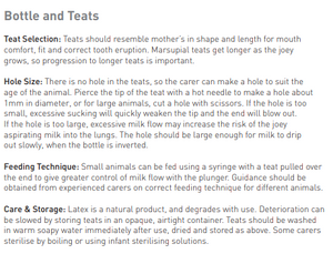 WOMBAROO C TEAT - CATS - RABBITS - CARNIVOROUS MARSUPIALS