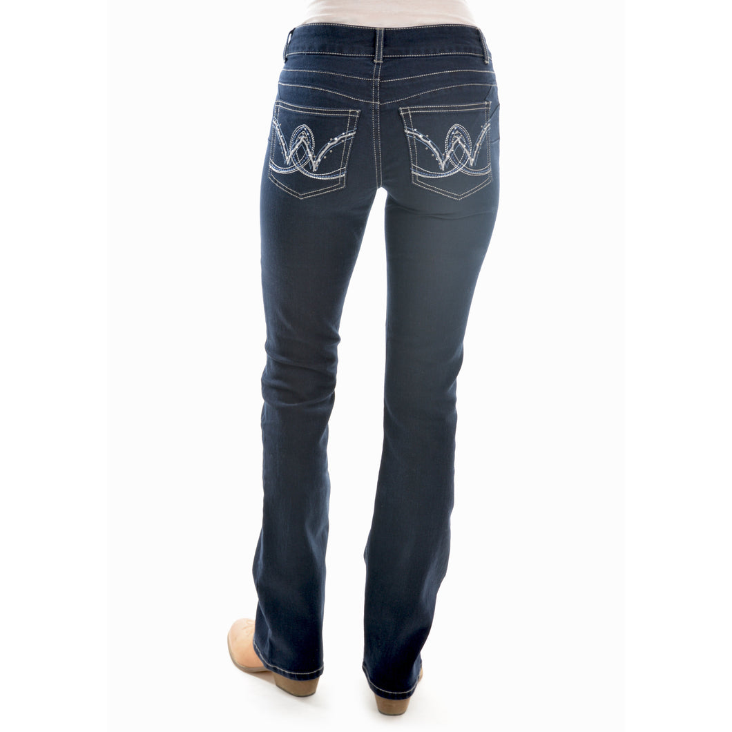 WRANGLER WOMENS MID RISE BOOT CUT JEANS